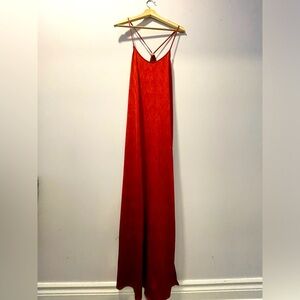 Gorgeous full length slink dress with slit by Free People